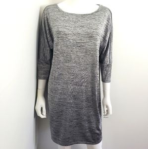 Metallic Silver Short Sleeves Dress